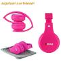 Volume Limited 85dB Kids Headphone Bluetooth Wireless Over Ear Foldable Stereo Sound Noise Protection Headset with AUX 3.5mm Cord Mic for Boys Girls Cellphone Ipad Tablets TV Notebook Light Pink Rose