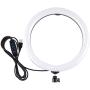 Selfie Ring Light with Tripod Stand with Phone Holder for, Live Stream,Self-Portrait Shooting (Black,1 X Fill Light +1 X Mobile Phone Clip, 11.8in)