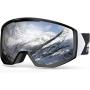 NXONE Ski Goggles for Men and Women, Anti-Fog Over Glasses Snowboard Goggles with UV Protection, Windproof Helmet Compatible Dual Lens Goggles-100% UV Protection