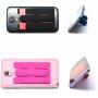 Kinteshun Cards Holder with Cell Phone Stand,Universal Multiuse Stick-on Silicon Rubber Smartphone Sleeve Support Wallet(6pcs with