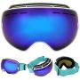 Keenso Ski Protection Glasses, Outdoor Men Women Ski Protection Glasses Anti-Fog Anti-Wind Skiing Snow Snowboard Goggles