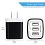 Wall Charger, Ailkin 3.1A MultiPort Fast Charger Plug, Travel Home Power Adapter Block Base Replacement for Phone X/8/7/7 Plus/6s/6s Plus, Pad Pro/Air 2/Mini 3/Mini 4, Samsung S9/S8, More(3 Pack