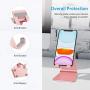Cell Phone Stand Adjustable, OMOTON Aluminum Desktop Phone Holder Cradle Dock Compatible with All Smartphone iPhone 11 Pro Max Xs Max Xr X 8 7 6 6s Plus 5 5s 5c, Rose Gold
