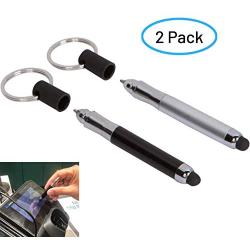 Stylus Pen Keychain (2 Pack) - No Touch, 2-in-1 Accessory - Mini Stylus Keychain Pen - 2 Pack