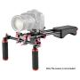 Neewer Portable Camera Movie Video Making System with Camera/Camcorder Mount Slider, Soft Rubber Shoulder Pad and Dual-Hand Handgrip for All DSLR Video Cameras and DV Camcorders Red