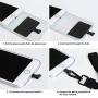 Universal Phone Lanyard Neck Wrist Straps with Durable Nylon Patch Compatible for iPhone Samsung Galaxy Huawei Series and Most Smartphone (Pure Black)
