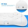 PL-608 Mini Bluetooth Gamepad, Portable Wireless Bluetooth Gaming Controller with Remote Shutter Multimedia Controller, for Mobile Phone, Tablet and PC(White)