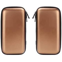 iMangoo Shockproof Carrying Case Hard Protective EVA Case Impact Resistant Travel 12000mAh Bank Pouch Bag USB Cable Organizer Earbuds Sleeve Pocket Accessory Smooth Coating Zipper Wallet Brown