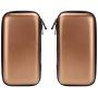 iMangoo Shockproof Carrying Case Hard Protective EVA Case Impact Resistant Travel 12000mAh Bank Pouch Bag USB Cable Organizer Earbuds Sleeve Pocket Accessory Smooth Coating Zipper Wallet Brown