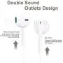 Axirtni 3.5mm in-Ear Wired Earbuds/Earphones/Headphones with Remote & Micphone Compatible with iPhone Apple 6s plus/6/5s/5c/Pad/S10 Android All 3.5 mm Audio Devices (2 Pack) - White Axirtni 3.5mm in-Ear Wired Earbuds/Earphones/Headphones with Remote & Micphone Compatible with iPhone Apple 6s plus/6/5s/5c/Pad/S10 Android All 3.5 mm Audio Devices (2 Pack) - White