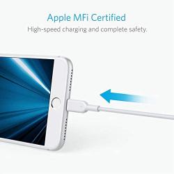 Anker Powerline II Lightning Cable (1ft), Probably The Worlds Most Durable Cable, MFi Certified for iPhone Xs/XS Max/XR/X / 8/8 Plus / 7/7 Plus / 6/6 Plus (White)