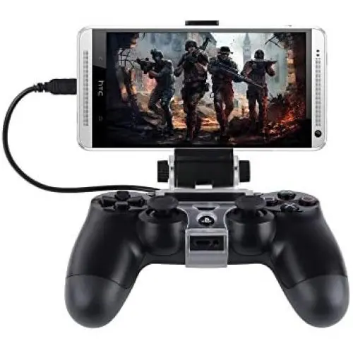 Megadream PS4 Controller Android Phone Gaming Mount Holder for Sony Playstation PS4, PS4 Slim, PS4 Pro & Samsung Galaxy S8 S8+ S7 Edge S7 S6 Note 8 6, HTC, LG, Sony, Nokia, Huawei with OTG Data Cable Megadream PS4 Controller Android Phone Gaming Mount Holder for Sony Playstation PS4, PS4 Slim, PS4 Pro & Samsung Galaxy S8 S8+ S7 Edge S7 S6 Note 8 6, HTC, LG, Sony, Nokia, Huawei with OTG Data Cable