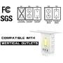 Socket Shelf, 9 Ports Wall Outlet Shelf with LED Sensor Night Light, Extra-Large Shelf with 6 Electrical Outlet, 3.4A 3 USB Ports(Fast Charging), Cable Holder and Smartphone Headphone Hanger