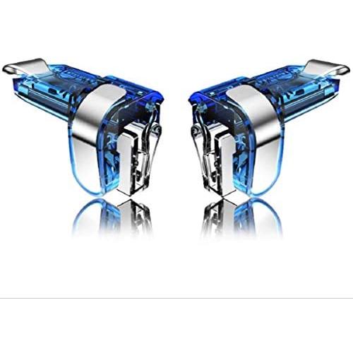 ZIYUMR PUBG Mobile Game Controller, Shooting Assist Button, Mobile Trigger, Mobile Game Joystick for 4-6.5 inch Android and Other Smart Phone (Blue)