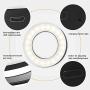 Selfie Ring Light,40 LEDs USB Rechargeable Portable Clip-on Selfie Fill Light,3 Light Modes LED Circle Light for Smart Phone Photography, Camera Video, Girl Makes up (Black)