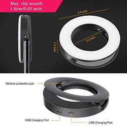 Selfie Ring Light, YBLNTEK Cell Phone Ring Light Clip Rechargeable Ring Light with 40 LEDs Led Circle Light for Phone Camera Photography Video