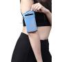 HiRui Universal Comfort Sports Armband Cell Phone Armband Running Armband, Fits All Phones, Reflective Stripes Logo, Unisex, Suitable for Travel Sport Outdoors (Small, Blue)