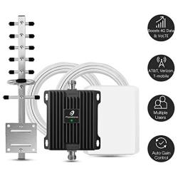 Cell Phone Signal Booster for Home and Office - Band 66 & Band 4 Mobile Cellular Repeater Boosts 4G Data and Volte for Multiple Users Up to 4,500Sq Ft.(1700/2100 Mhz)