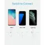 Anker Powerline II 3-in-1 Cable, Lightning/Type C/Micro USB Cable for iPhone, iPad, Huawei, HTC, LG, Samsung Galaxy, Sony Xperia, Android Smartphones, and More(3ft, White)