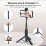 ATUMTEK Bluetooth Selfie Stick Tripod with Screw Mount, Extendable 4 in 1 Aluminium Selfie Stick with Wireless Remote for iPhone 11/X/XS/8/7 Plus, Samsung, GoPro, Osmo Action, Selfie Light and More