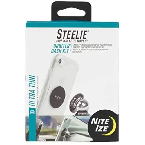 Nite Ize Steelie Orbiter Dash Mount Kit - Magnetic Cell Phone Holder for Car Dash, Low Profile, No Attached Magnets Nite Ize Steelie Orbiter Dash Mount Kit - Magnetic Cell Phone Holder for Car Dash, Low Profile, No Attached Magnets