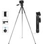 Fotopro Camera Tripod, 48.9 Inch Phone Tripod with Smartphone Tripod Mount/Bluetooth Remote/Quick Release Plate, Camera Stand for DSLR Camera Samsung Huawei iPhone X