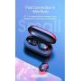 True Wireless Earbuds Bluetooth 5.0 Headset with 18H Playtime and Zero Pressure Wearing, One-Step Pairing with Touch-Control Operation, DSP Noise-Canceling Headphones with Built-in Microphones