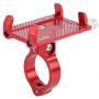 nologo Fashion Adjustable Bike Handlebar Phone Mount Holder,Aluminum Alloy Bicycle Cellphone Cradle Clip Smartphone Mount Stand for Cycling(red)