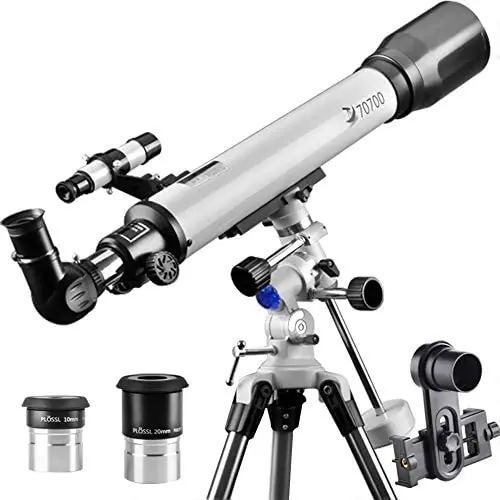 Telescope 70EQ Refractor Scope-Professional 70mm Aperture and 700mm Focal Length for Student Kids Adults Beginners-Come with a Smartphone Adapter Telescope 70EQ Refractor Scope-Professional 70mm Aperture and 700mm Focal Length for Student Kids Adults Beginners-Come with a Smartphone Adapter