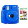 Fujifilm instax Mini 9 Instant Camera (Cobalt Blue) with Film Twin Pack Bundle (2 Items)