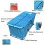 DLT 2 in 1 Foldable Bathtub with Inflatable Pillow + Steam Sauna Box, Portable Bath Tub Indoor Personal Spa Sauna for Adult, Kid, Mercerized Fabric+ Sponge Filling+ Steel Frame