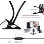KEYUTE Selfie Ring Light,Dimmable LED Camera Lighting Equipment with Cell Phone Holder for iPhone and Android,360°Rotating Clip for Makeup Photography Shooting Portrait