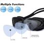 TOPLUS Swimming Goggles, Polarized Swim Goggles No Leaking Anti Fog UV Protection with Soft Silicone Nose Bridge and Adjustable Strap for Men Women Youth Junior Kids