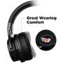 COWIN E7 PRO [Upgraded] Active Noise Cancelling Headphones Bluetooth Headphones with Microphone/Deep Bass Wireless Headphones Over Ear 30 Hours Playtime for Travel/Work/Cellphone, Black