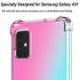 ROSAUI for Samsung Galaxy A10e Case Soft TPU Bumper Slim fit Shockproof Anti Scratch Drop Protection Flexible Gradient Transparent Cute Case for Galaxy A10e (Teal-Pink)