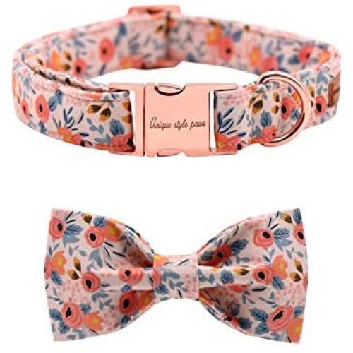 Unique Style Paws Dog Collar Bow tie Collar Adjustable Collars for Dogs and Cats Small Medium Large