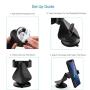 Car Mount, Arteck Universal Mobile Phone Car Mount Holder 360° Rotation for Auto Windshield and Dash, Universal for Cell Phones Apple iPhone 11, 11 Pro, 11 Pro Max, Xs, Xs Max, 8 Plus, Android, GPS