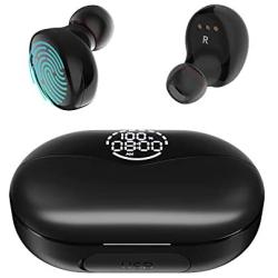 EDYELL Wireless Earbuds,Bluetooth Earbuds with LED Digital Display Charging Case,IPX8 Waterproof Noise Cancelling Earphones Built-in Mic,Touch Control in Ear Headphones for Sports