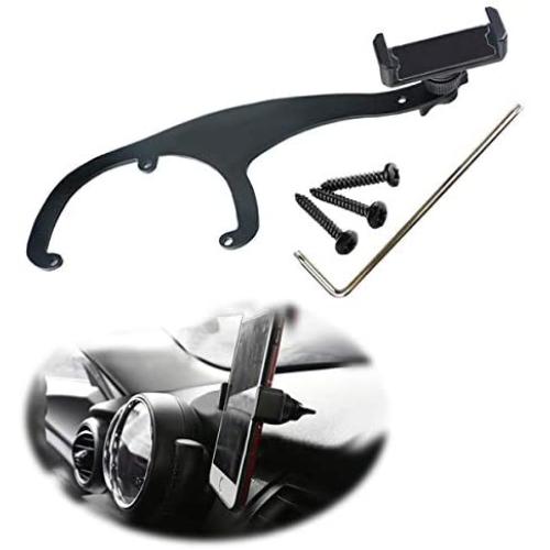 Miniclue Behind Tachometer Bolt-On Smartphone Cell Phone Cup Mount GPS Holder with Cradle Rotatable Clip for Mini Cooper R55 R56，1 Pack