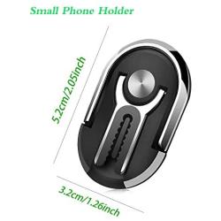 Multipurpose Phone Bracket YALANLE Phone Ring Holder Finger Kickstand Universal Air Vent Car Phone Mount 3 in 1 Mobile Phone Stand 360 Degree Rotation Multiple-Angle Black