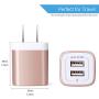 USB Charging Box, Charger Adapter, Ailkin 3-Pack 2.1Amp Dual Port Fast Charge Plug Cube Base Replacement for iPhone X/8/7/6S/6S Plus/6, Samsung Galaxy S7/S6/S5 Edge, LG, HTC, Huawei, Moto, Kindle