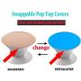 Swappable Metal Covers for Collapsible Phone Grip & Stand Replacement Top Covers for Get a Different Design On Your Phone Hand Grip Can Work with Magnetic Mount Car Phone Holder (6pack)