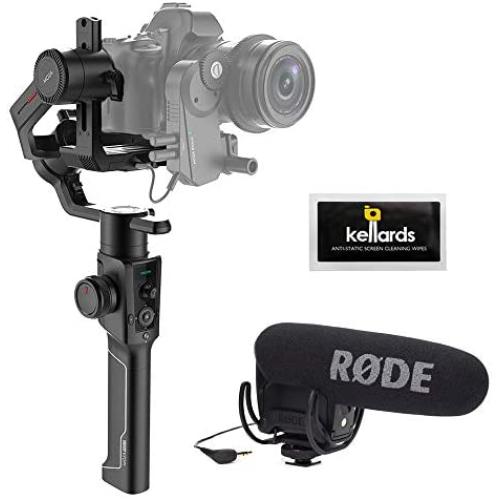 Moza Air 2 3-Axis Handheld Gimbal Stabilizer with Rode VideoMic Pro & 5-Pack Screen Cleaning Wipes Bundle
