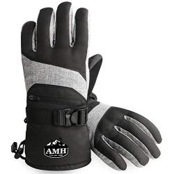 AMH Ski & Snowboard Men & Women Gloves Winter Warm 3M Thinsulate Waterproof Cold Weather Gloves