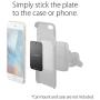 Spigen Kuel MP-8P Metal Plates for Magnetic Car Mount Phone Holder QNMP Compatible (8 Pack - 4 Round, 4 Rectangle) - Black
