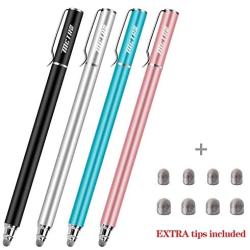 METRO Universal Stylus Pens for Touch Screens - High Sensitivity Capacitive Stylus Fiber Tips 2 in 1 Touch Screen Pen with 8 Extra Replaceable Tips for iPad iPhone and All Other Tablets & Cell Phones