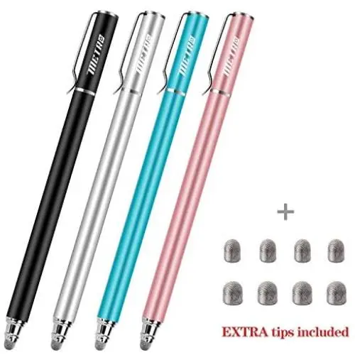 METRO Universal Stylus Pens for Touch Screens - High Sensitivity Capacitive Stylus Fiber Tips 2 in 1 Touch Screen Pen with 8 Extra Replaceable Tips for iPad iPhone and All Other Tablets & Cell Phones METRO Universal Stylus Pens for Touch Screens - High Sensitivity Capacitive Stylus Fiber Tips 2 in 1 Touch Screen Pen with 8 Extra Replaceable Tips for iPad iPhone and All Other Tablets & Cell Phones