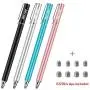 METRO Universal Stylus Pens for Touch Screens - High Sensitivity Capacitive Stylus Fiber Tips 2 in 1 Touch Screen Pen with 8 Extra Replaceable Tips for iPad iPhone and All Other Tablets & Cell Phones METRO Universal Stylus Pens for Touch Screens - High Sensitivity Capacitive Stylus Fiber Tips 2 in 1 Touch Screen Pen with 8 Extra Replaceable Tips for iPad iPhone and All Other Tablets & Cell Phones