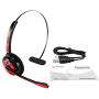 Cellet Pro Trucker Wireless Headset/Cell Phone Headset with Microphone, Office Wireless Headset, On Ear Car Wireless Headphones for Cell Phone, Skype, Truck Driver, Call Center. (Wireless) (Red)