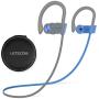 Bluetooth Headphones, LETSCOM Wireless Earbuds IPX7 Waterproof Noise Cancelling Headsets, Richer Bass & HiFi Stereo Sports Earphones 8 Hours Playtime Running Headphones with Travel Case